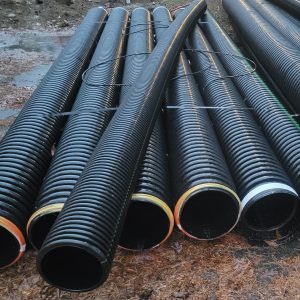 6-in x 100-ft Corrugated Non Perforated Pipe