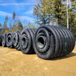 4-in x 100-ft Corrugated Non Perforated Pipe