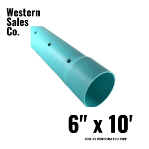 PVC Pipe 6x10 SDR 35 Perforated | Order Now